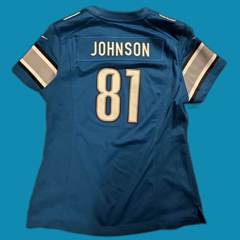 Nike Women’s Blue Johnson #81 Football Jersey